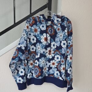 Dip Brand Floral Blue and White Hoodie